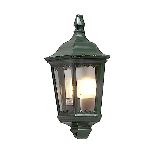 Konstsmide Firenze 7229-600 Wandleuchte B: 25cm T: 16cm H: 44,5cm / 1x100W / IP43 / lackiertes Aluminium / grün von Konstsmide