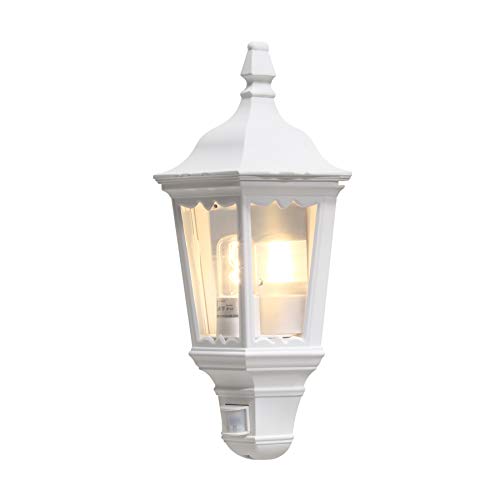 Konstsmide Firenze 7230-250 Wandleuchte B: 25cm T: 16cm H: 49,5cm / 1x100W / IP43 / lackiertes Aluminium / matt-weiß / mit BWM von Konstsmide