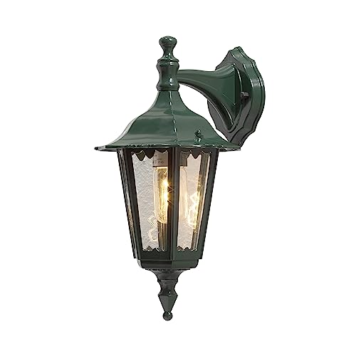 Konstsmide Firenze 7231-600 Wandleuchte / B: 19cm T: 24cm H: 36cm / 1x60W / IP43 / lackiertes Aluminium / grün von Konstsmide