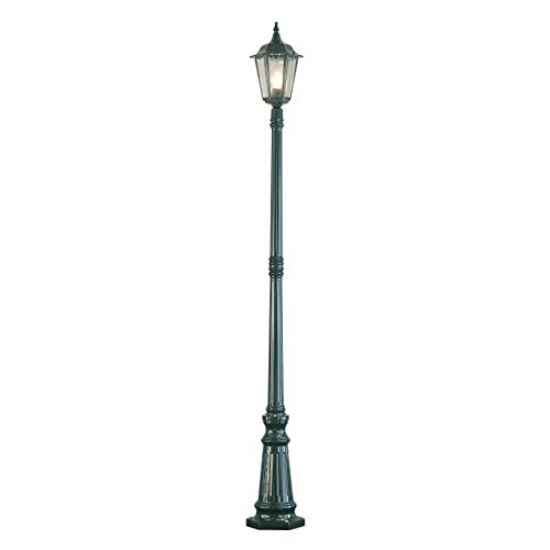 Konstsmide Firenze 7233-600 Mastleuchte / B: 25cm T: 25cm H: 220cm / 1x100W / IP43 / lackiertes Aluminium / grün von Konstsmide