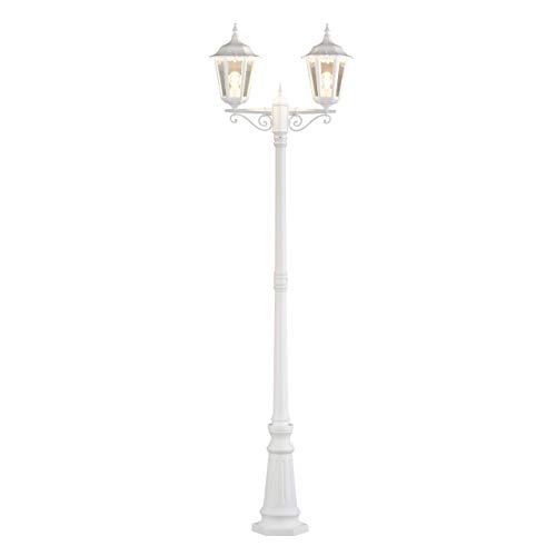 Konstsmide Firenze 7234-250 Standleuchte / B: 25cm T: 63cm H: 220cm / 2x100W / IP43 / lackiertes Aluminium / matt-weiß von Konstsmide