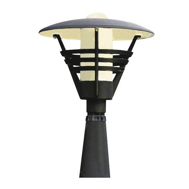 Konstsmide Gartenleuchtenkopf Gemini, matt schwarz, opales Glas (502-750) von Konstsmide