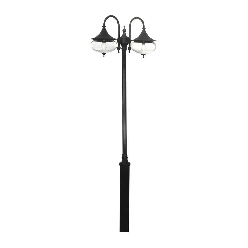 Konstsmide Gartenleuchtenkopf Libra, 2-flammig, matt schwarz, klares Acrylglas (620-750) von Konstsmide