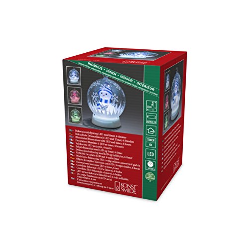 Konstsmide Glaskugel Schneemann, mit 3 Funktionen, 6h Timer, RGB-Farbwechsel, 1 RGB Diode, batteriebetrieben, Innen - 3408-000, Bunt Konstsmide Glaskugel Schneemann, mit 3 Funktionen, 6h Timer, RGB-Farbwechsel, 1 RGB Diode, batteriebetrieben, Innen - 3408-000, Bunt von Konstsmide