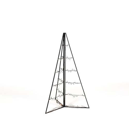 Konstsmide LED 3D Metall Pyramide, faltbar, inkl. Erdspieße, 171 bernsteinfarbene Dioden, 4,5V, Außen (IP44), 2,4W, schwarzes Kabel - 4791-870 von Konstsmide