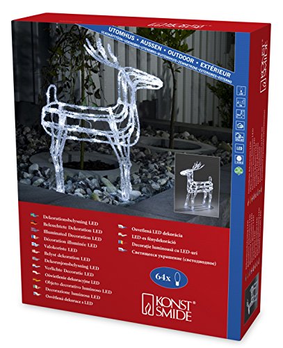 Konstsmide LED Acryl Rentier, 64 kalt weiße Dioden, 24V Außentrafo, transparentes Kabel - 6195-203 Konstsmide LED Acryl Rentier, 64 kalt weiße Dioden, 24V Außentrafo, transparentes Kabel - 6195-203 von Konstsmide