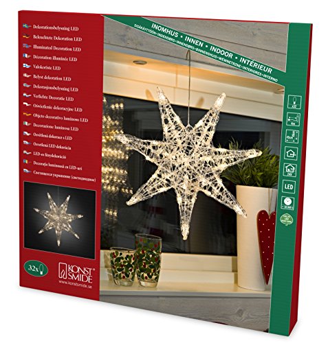 Konstsmide LED Acryl Stern, groß, 32 warm weiße Dioden, 24V Innentrafo, transparentes Kabel - 6110-103 Konstsmide LED Acryl Stern, groß, 32 warm weiße Dioden, 24V Innentrafo, transparentes Kabel - 6110-103 von Konstsmide