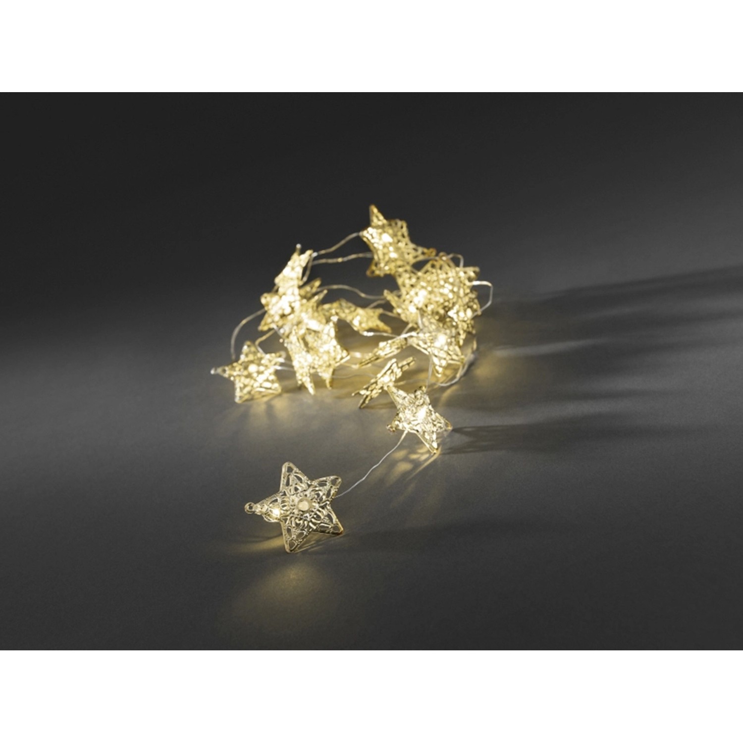 Konstsmide LED Dekokette Metallsterne Gold 20 Warmweiß Konstsmide LED Dekokette Metallsterne Gold 20 Warmweiß von Konstsmide