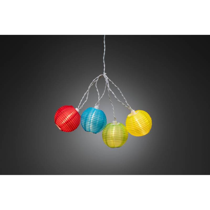 Konstsmide LED-Dekolichterkette 20 bunte Kugellampions außen von Konstsmide