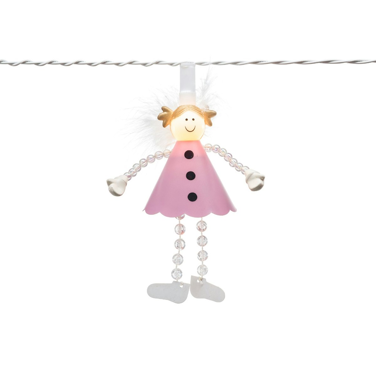 Konstsmide Weihnachtsbeleuchtung  LED Dekolichterkette Pinke Engel Schalter von Konstsmide