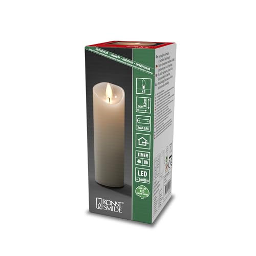 Konstsmide LED Echtwachskerze, cremeweiß, mit 4h und 8h Timer, 1 warm weiße Diode, batteriebetrieben, Innen - 1882-185 Konstsmide LED Echtwachskerze, cremeweiß, mit 4h und 8h Timer, 1 warm weiße Diode, batteriebetrieben, Innen - 1882-185 von Konstsmide