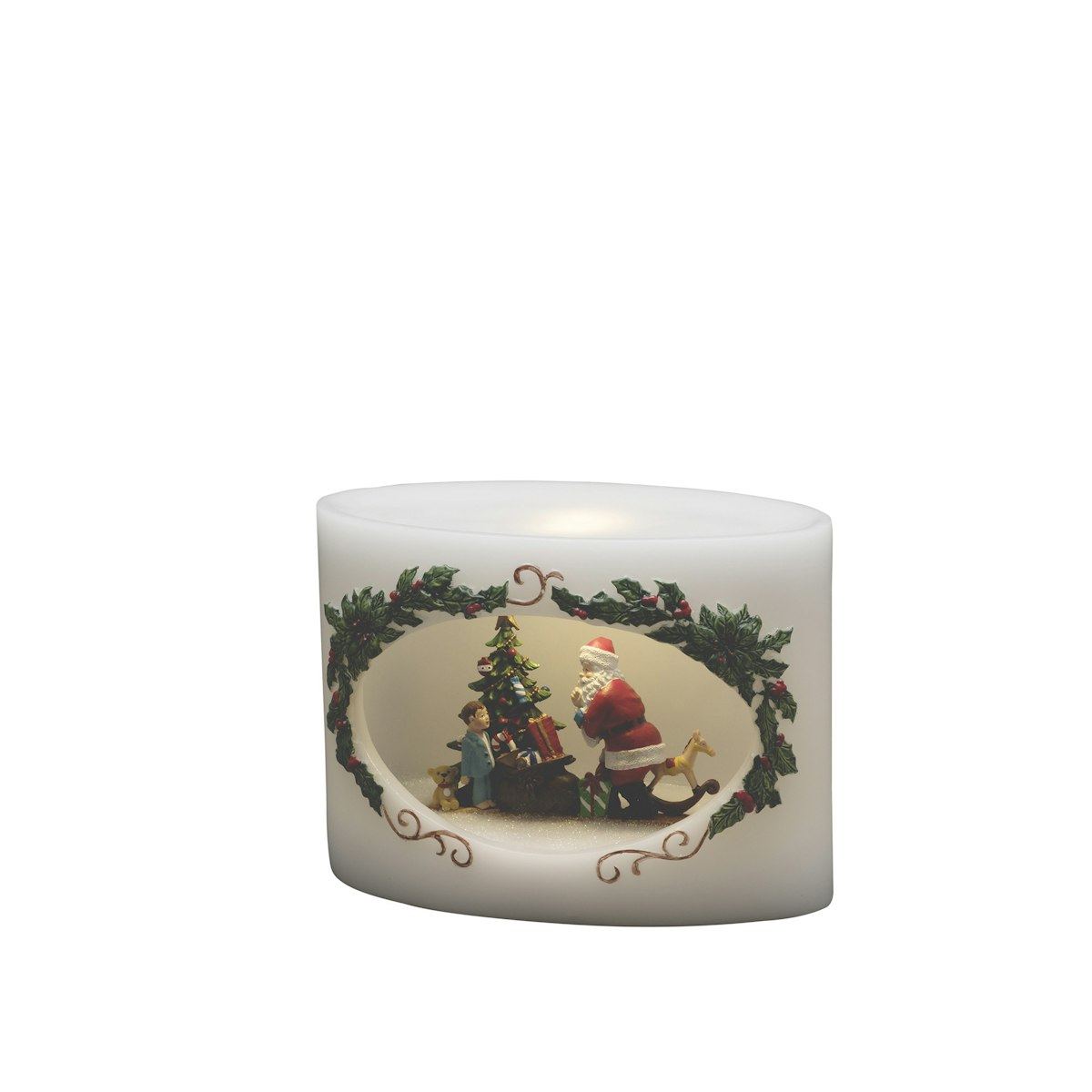 Konstsmide Weihnachtsbeleuchtung  LED Echtwachskerze Weihnachtsmann m Kind von Konstsmide
