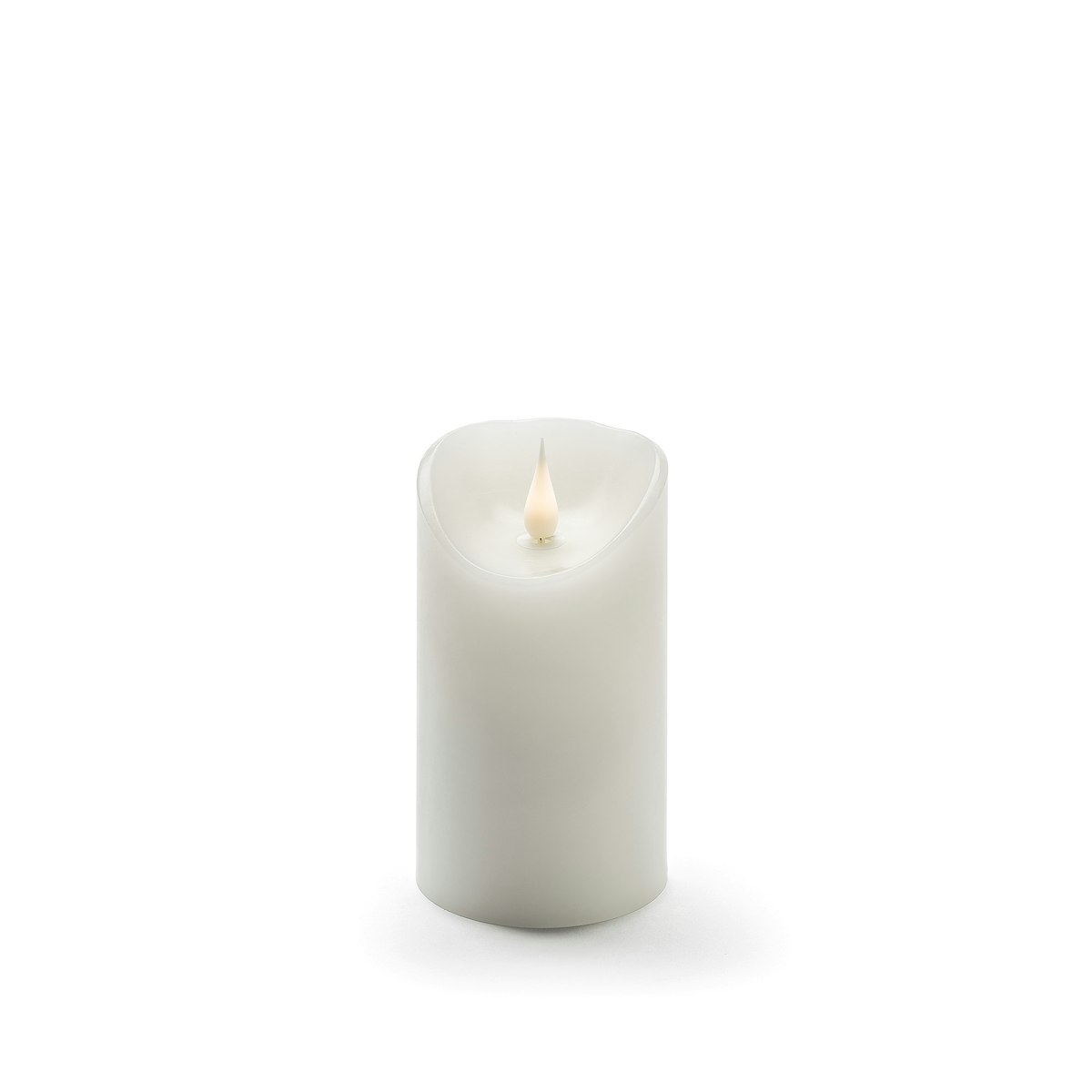 Konstsmide LED Echtwachskerze weiß 3D Flamme Ø7,5cm von Konstsmide