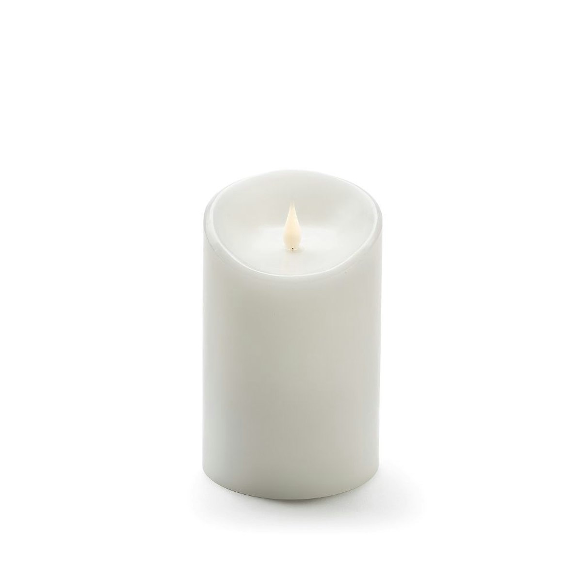 Konstsmide Weihnachtsbeleuchtung  LED Echtwachskerze weiß 3D Flamme Ø10cm von Konstsmide