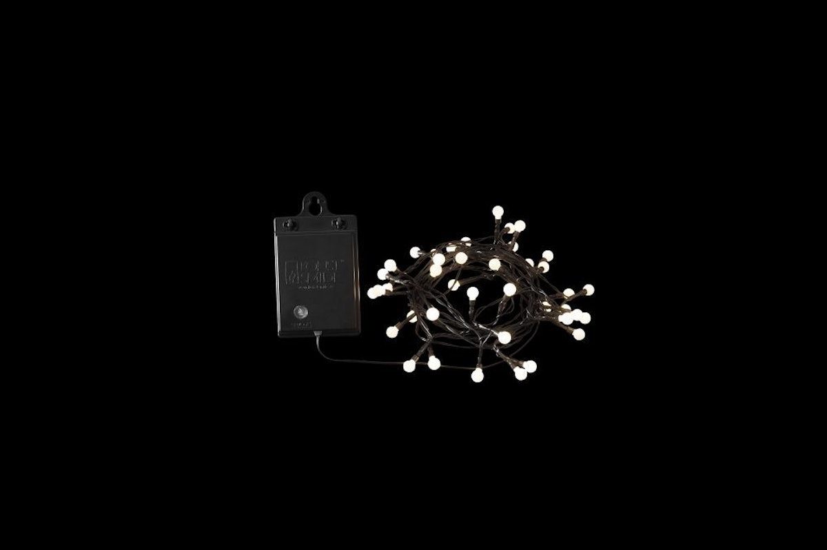 Konstsmide Weihnachtsbeleuchtung  LED Globelichterkette 40 warmweiße runde Dioden von Konstsmide