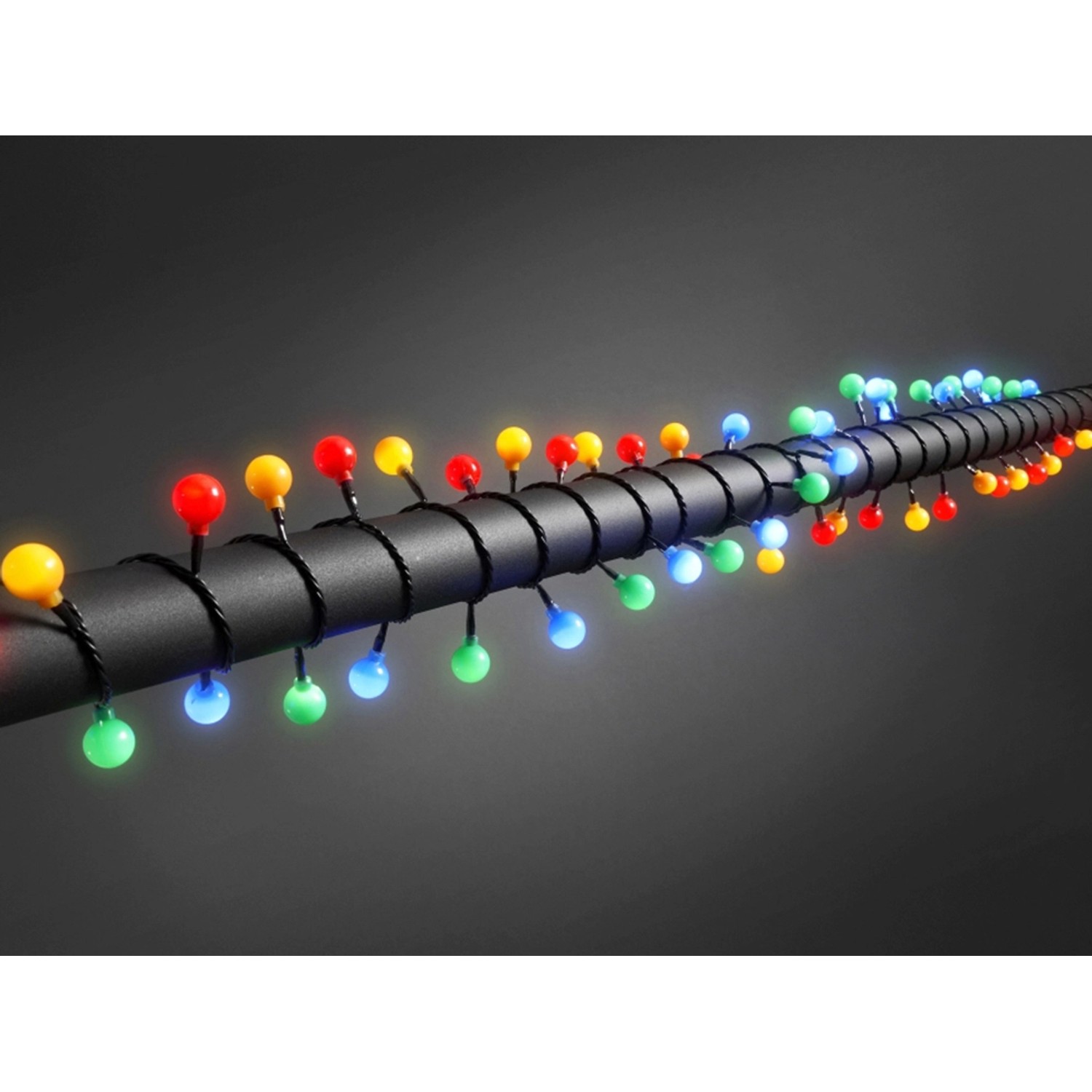 Konstsmide LED Globelichterkette Rund 80 Groß Bunt von Konstsmide