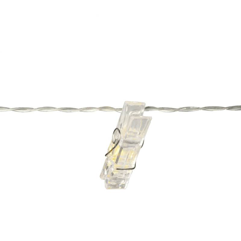 Konstsmide LED Lichterkette Fotoclips transparentes Kabel von Konstsmide