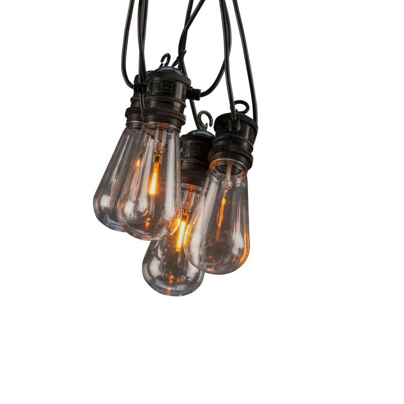 Konstsmide LED-Lichterkette Water Drop 10 Klare Birnen 4,50 m Schwarz von Konstsmide