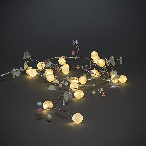 Konstsmide LED Lichterkette mit grünen Blättern und Beeren, 6h Timer, Multi, batteriebetrieben, Innen, 20 warm weiße Dioden, transparentes Kabel - 3213-503 Konstsmide LED Lichterkette mit grünen Blättern und Beeren, 6h Timer, Multi, batteriebetrieben, Innen, 20 warm weiße Dioden, transparentes Kabel - 3213-503 von Konstsmide