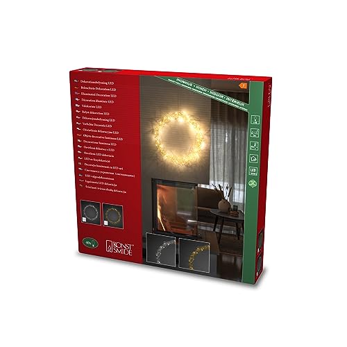 Konstsmide LED Metallkranz, messingfarben, 40 warm weiße Dioden, 4,5V, Innen, transparentes Kabel - 1789-803 Konstsmide LED Metallkranz, messingfarben, 40 warm weiße Dioden, 4,5V, Innen, transparentes Kabel - 1789-803 von Konstsmide