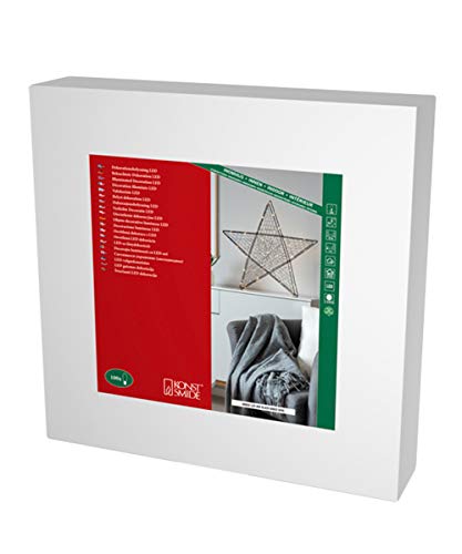 Konstsmide LED Metallstern, schwarz, 100 warm weiße Dioden, 3V Innentrafo, schwarzer Draht - 1793-787 von Konstsmide