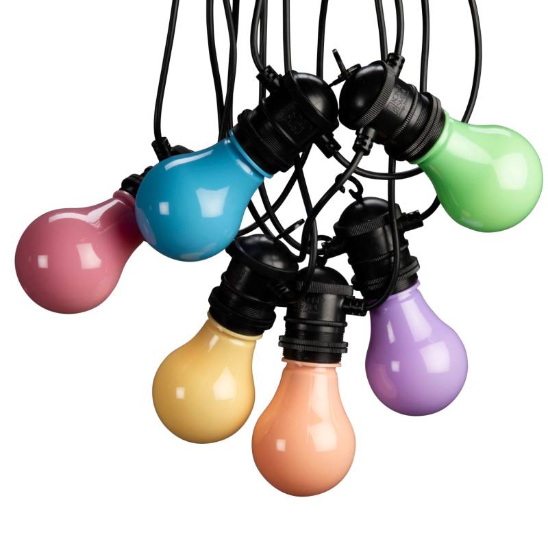 Konstsmide LED-Party-Lichterkette mit Dimmer 24 V Pastell 14,5 m von Konstsmide