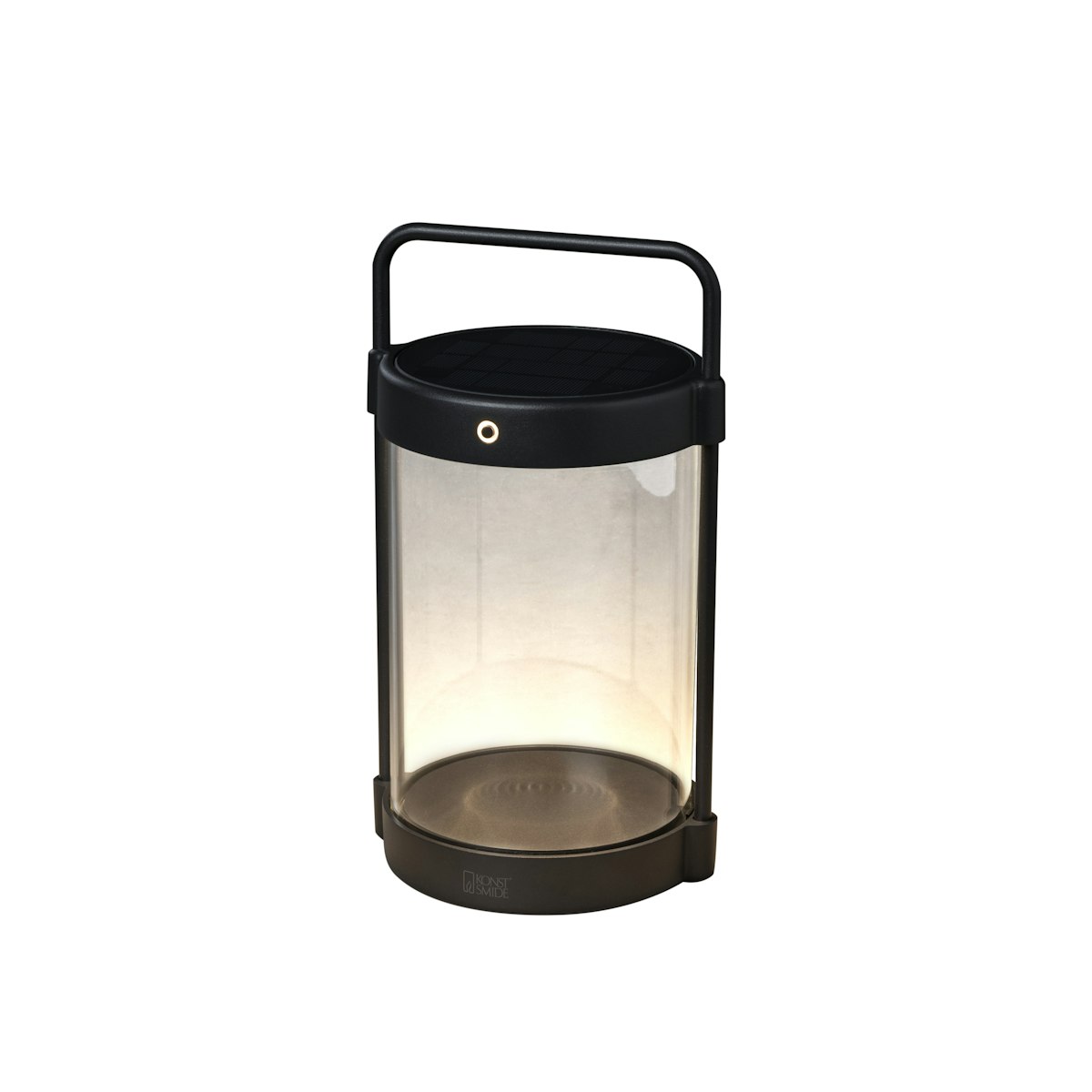 Konstsmide LED Solar/USB-Laterne Crotone, schwarz, dimmbar (7822-750) von Konstsmide