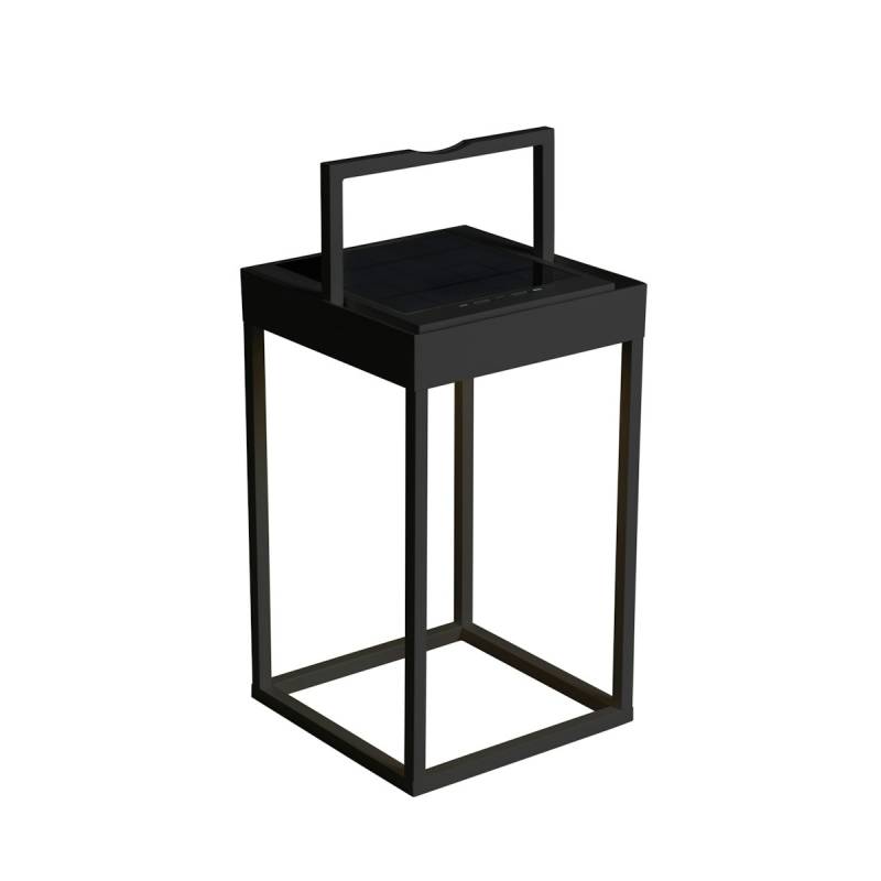 Konstsmide LED Solar/USB-Laterne Portofino, schwarz, dimmbar (7815-750) von Konstsmide