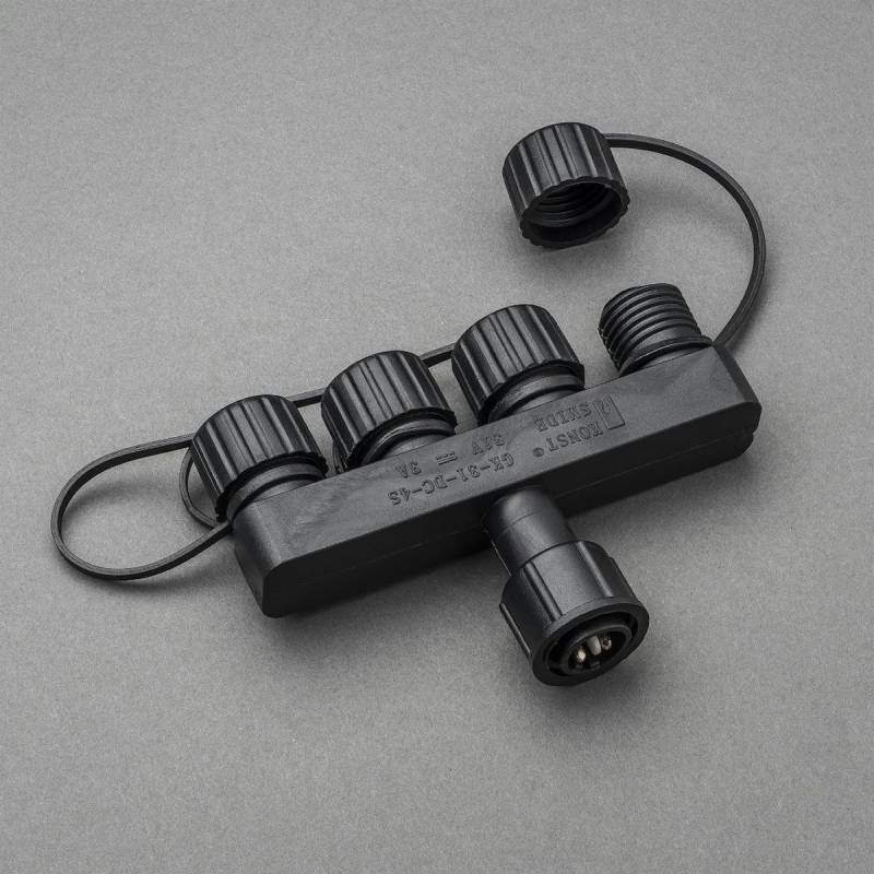 Konstsmide Weihnachtsbeleuchtung  LED System Verteiler 1 Eingang/4 Ausgänge von Konstsmide