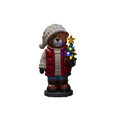 Konstsmide LED Teddybär, klein, mit 6h Timer, 8 bunte Dioden, batteriebetrieben, Innen, 3 x AAA 1.5V (exkl.) - 4247-000, Bunt von Konstsmide