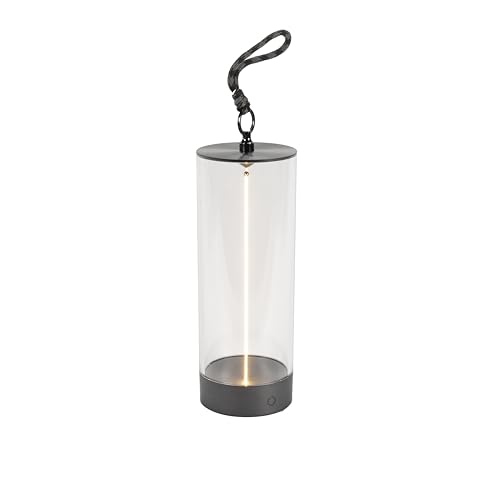 Konstsmide LED Tischlampe Edison S | anthrazit | Indoor/Outdoor | Kabellos | 9 x 24 x 9 cm | 7846-370 von Konstsmide