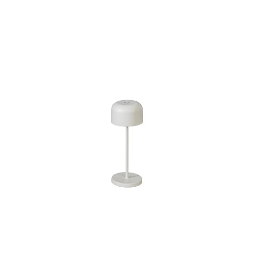 Konstsmide LED Tischleuchte Lille Mini | weiß | Indoor/Outdoor | Kabellos | 7,5 x 7,5 x 20 cm | 7835-250 von Konstsmide