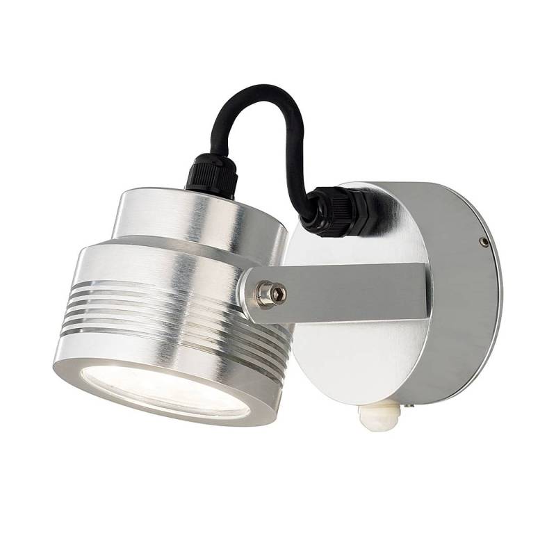 Konstsmide LED Wandleuchte Monza Big Modern Silber Aluminium 6-flammig mit Bewegungssensor 6x17x9 cm (BxHxT) von Konstsmide