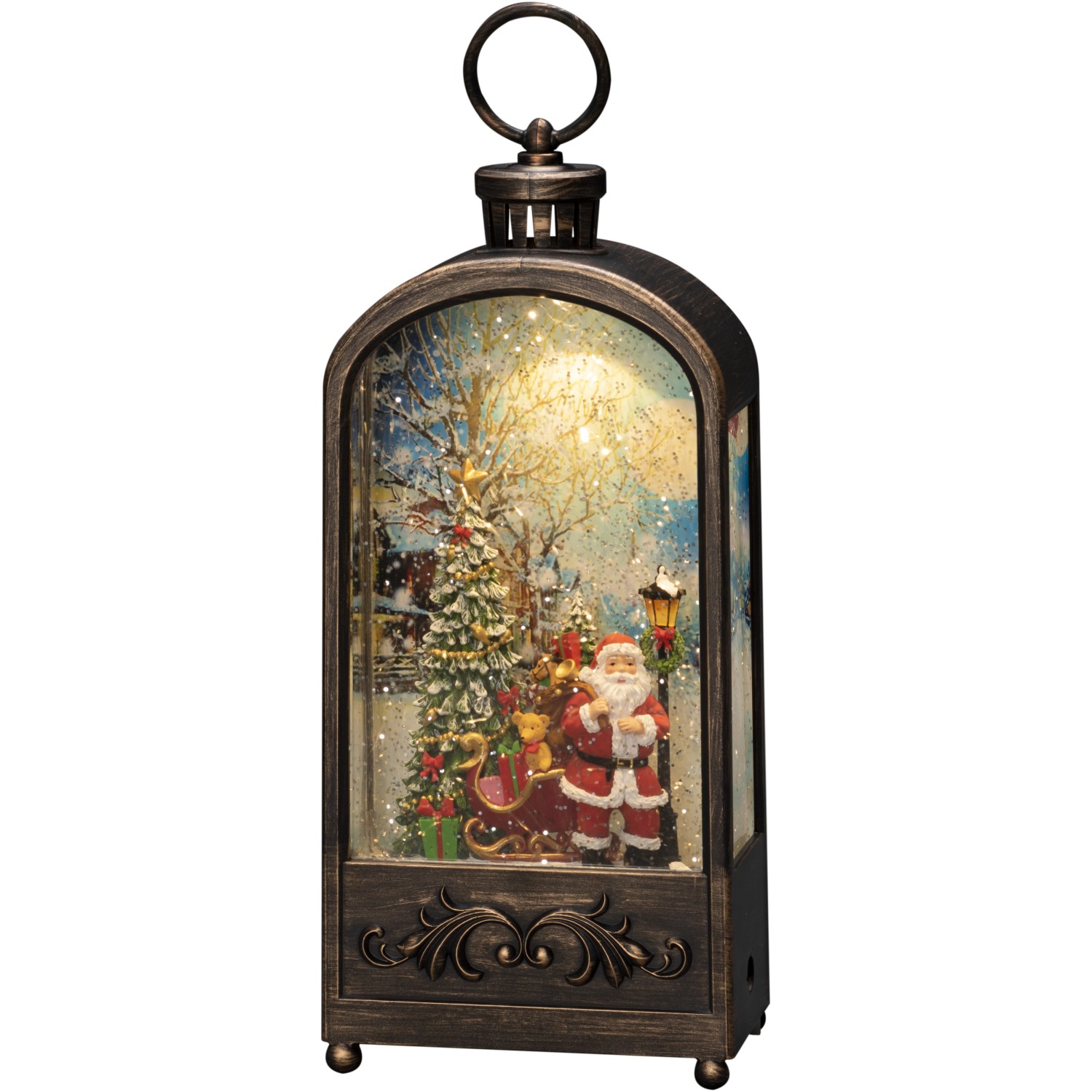 Konstsmide LED Wasserlaterne Santa und Baum 1 Diode Innen Batteriebetrieben von Konstsmide