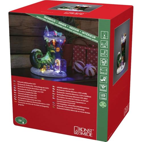 Konstsmide LED Weihnachtsstiefel, mit Musik, Trafo- und batteriebetrieben, Multi, 4.5V Innentrafo/batteriebetrieben, Innen, 11 MulticolourDioden, schwarzes Kabel - 4227-000 Konstsmide LED Weihnachtsstiefel, mit Musik, Trafo- und batteriebetrieben, Multi, 4.5V Innentrafo/batteriebetrieben, Innen, 11 MulticolourDioden, schwarzes Kabel - 4227-000 von Konstsmide