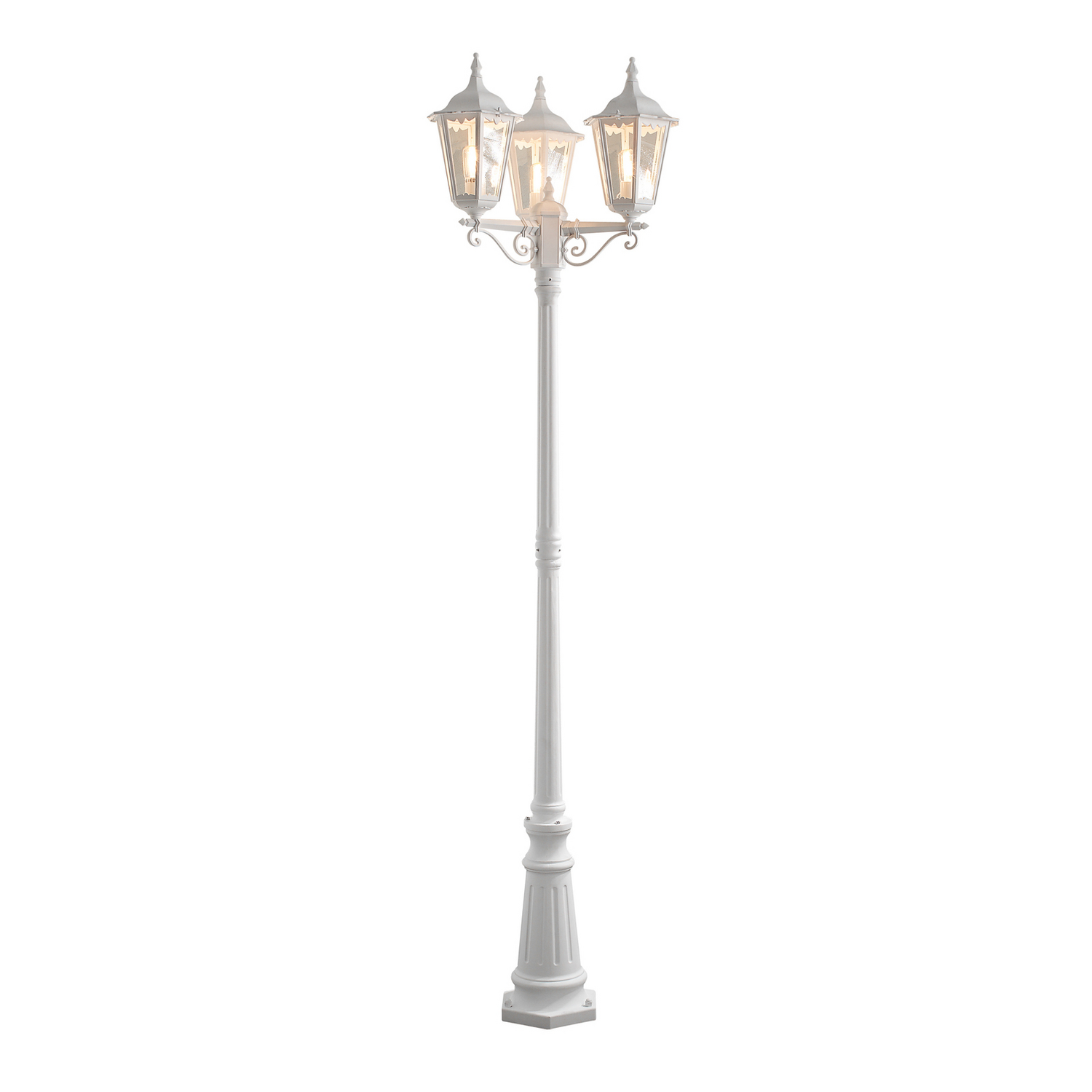 Konstsmide Mastleuchte Außenleuchte Firenze Mastlampe Weiß 3 Flammig E27 Lampe B-Ware von Konstsmide