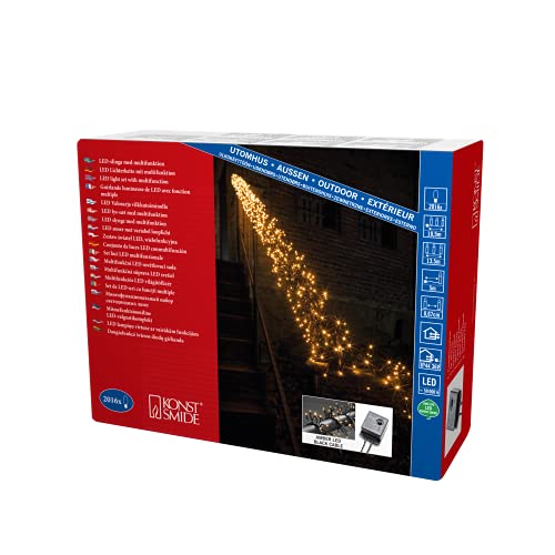 Konstsmide Micro LED Büschellichterkette Cluster, mit 8 Funktionen, Steuergerät und Memoryfunktion, 2016 bernsteinfarbene Dioden, 36V Außentrafo, schwarzes Kabel - 3866-800 Konstsmide Micro LED Büschellichterkette Cluster, mit 8 Funktionen, Steuergerät und Memoryfunktion, 2016 bernsteinfarbene Dioden, 36V Außentrafo, schwarzes Kabel - 3866-800 von Konstsmide