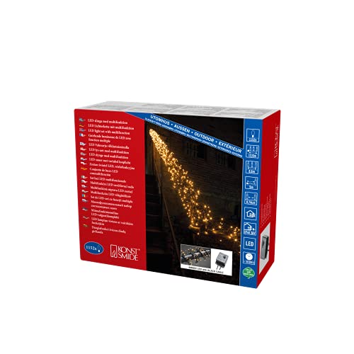 Konstsmide 3864-800 Cluster Micro-LED-Cluster-Girlande, Kunststoff, 13 W, bernsteinfarben, 1630 x 1 x 1 cm, Bernstein von Konstsmide