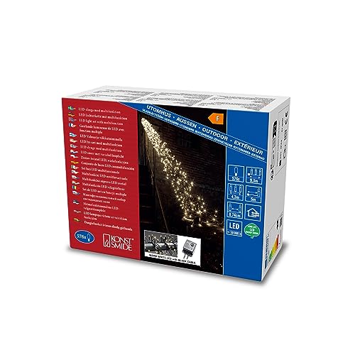 Konstsmide Micro LED Büschelllichterkette Cluster, mit 8 Funktionen, Steuergerät und Memoryfunktion, 576 warm weiße Dioden, 36V Außentrafo, schwarzes Kabel - 3861-100, Warmweiß Konstsmide Micro LED Büschelllichterkette Cluster, mit 8 Funktionen, Steuergerät und Memoryfunktion, 576 warm weiße Dioden, 36V Außentrafo, schwarzes Kabel - 3861-100, Warmweiß von Konstsmide