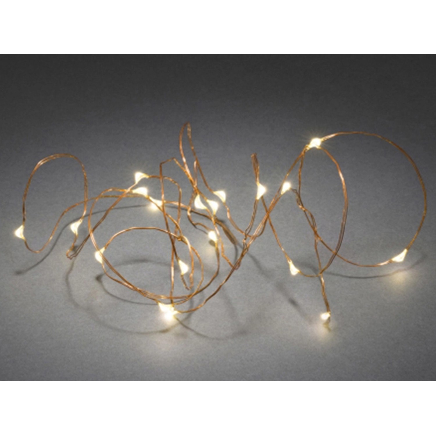 Konstsmide Micro LED Lichterkette 20 warmweiße LEDs kupferfarbener Draht innen Konstsmide Micro LED Lichterkette 20 warmweiße LEDs kupferfarbener Draht innen von Konstsmide