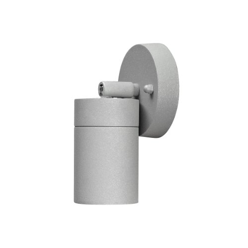 Konstsmide Modena 7598-300 Wandleuchte Wandspot schwenkbar B: 9cm T: 8cm H: 10,5cm / 1x35W / IP44 / lackiertes Aluminium / grau von Konstsmide