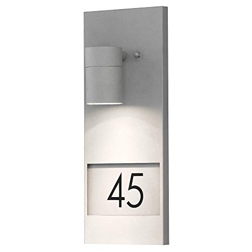 Konstsmide Modena 7655-300 Hausnummernleuchte / B: 16cm T: 11cm H: 41cm / 1x35W / IP44 / lackiertes Aluminium / grau Konstsmide Modena 7655-300 Hausnummernleuchte / B: 16cm T: 11cm H: 41cm / 1x35W / IP44 / lackiertes Aluminium / grau von Konstsmide