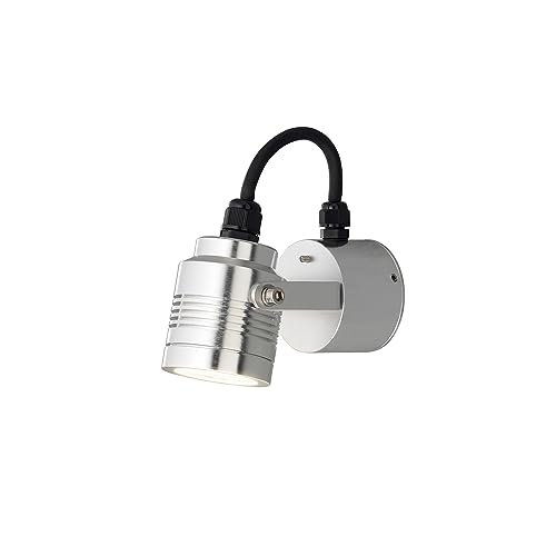 Konstsmide Monza 7903-310 Wandleuchte Spot HighPowerLED / B: 6cm T: 13cm H: 8cm / 3x2W / IP44 / mass. Aluminium / silbergrau von Konstsmide