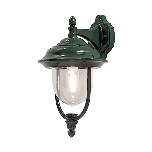 Konstsmide Parma 7222-600 Wandleuchte / B: 24cm T: 29cm H: 46cm / 1x75W / IP43 / lackiertes Aluminium / grün, Down Konstsmide Parma 7222-600 Wandleuchte / B: 24cm T: 29cm H: 46cm / 1x75W / IP43 / lackiertes Aluminium / grün, Down von Konstsmide
