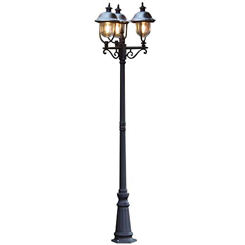 Konstsmide Parma 7243-000 Mastleuchte / B: 60cm T: 60cm H: 218cm / 1x75W / IP43 / lackiertes Aluminium / matt-schwarz / Edelstahl Konstsmide Parma 7243-000 Mastleuchte / B: 60cm T: 60cm H: 218cm / 1x75W / IP43 / lackiertes Aluminium / matt-schwarz / Edelstahl von Konstsmide