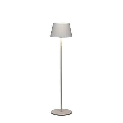 Konstsmide Pomezia Stehleuchte | Indoor/Outdoor | Regenfest | USB-Stehlampe | weiss | Aluminum | 11 Lichtfarben | 3 Höhen montierbar | Akkulaufzeit bis zu 20h | 7824-250, Weiß von Konstsmide