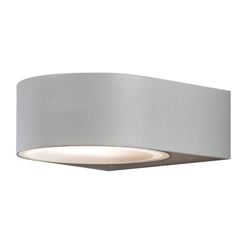 Konstsmide Teramo 7510-300 Wandleuchte B: 17cm T: 18,5cm H: 7cm / 1x40W / IP44 / lackiertes Aluminium / grau von Konstsmide