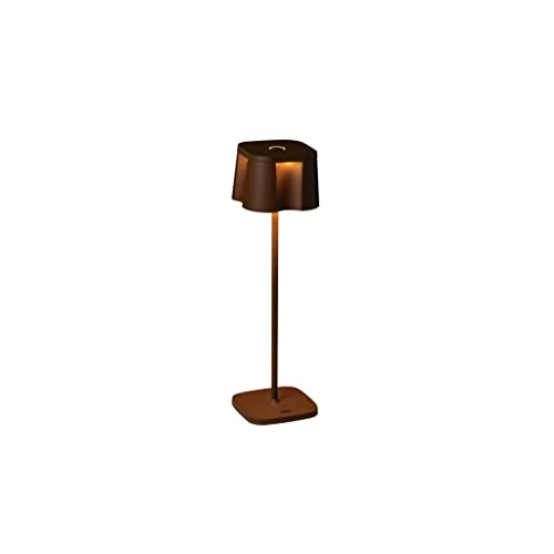 Konstsmide Tischleuchte Nice | rostfarben | Indoor/Outdoor | USB-Tischleuchte | 7818-970, 10 cm (L)/10 cm (B)/36 cm (H) von Konstsmide