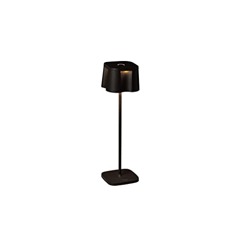 Konstsmide Tischleuchte Nice | schwarz | Indoor/Outdoor | USB-Tischleuchte| Aluminum| 2 Lichtfarben | 3 Lichtmodi | Akkulaufzeit bis zu 20h | 7818-750, 10 cm (L)/10 cm (B)/36 cm (H) von Konstsmide