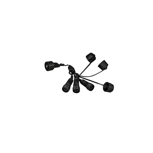 Konstsmide Verteilerkabel, 1-in 3-out, für 3x 24-31V Transformatoranschluss, Außen (IP44), schwarzes Kabel - 4751-007 von Konstsmide